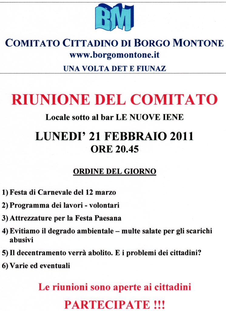 riunione110221